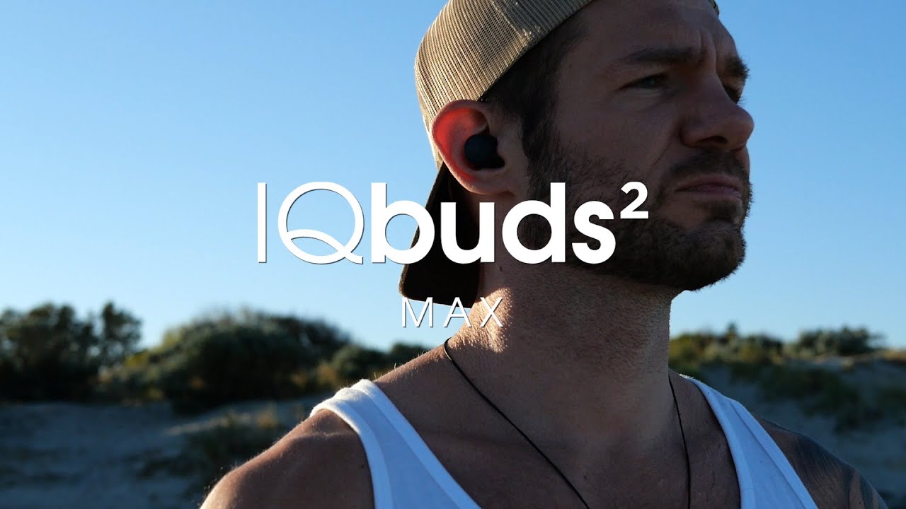 Athletic man exercising with IQBuds MAX earbuds