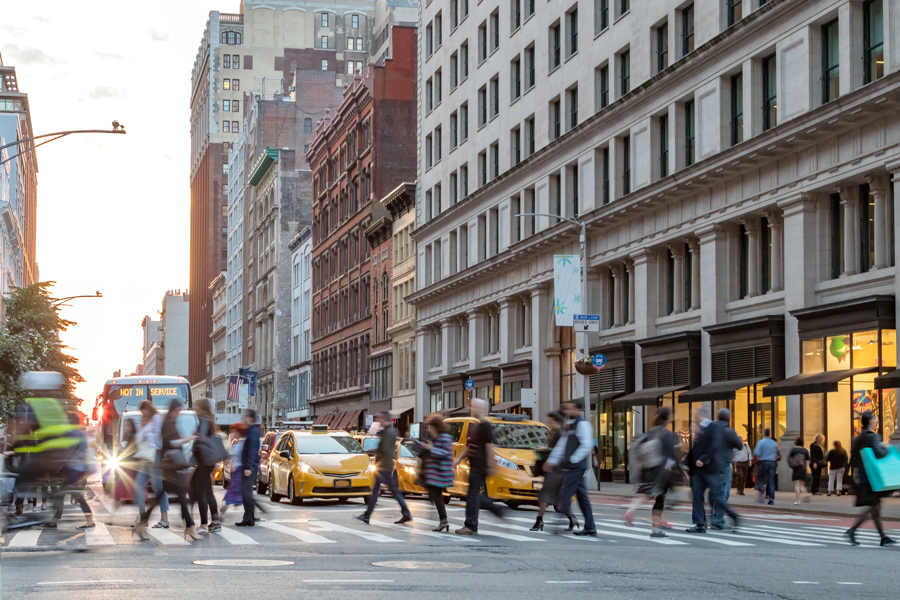 busy intersection and example of urban environmental noise