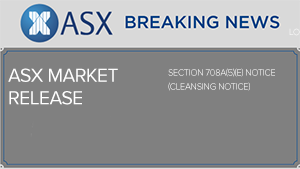 Section 708A(5)(e) Notice (cleansing notice)