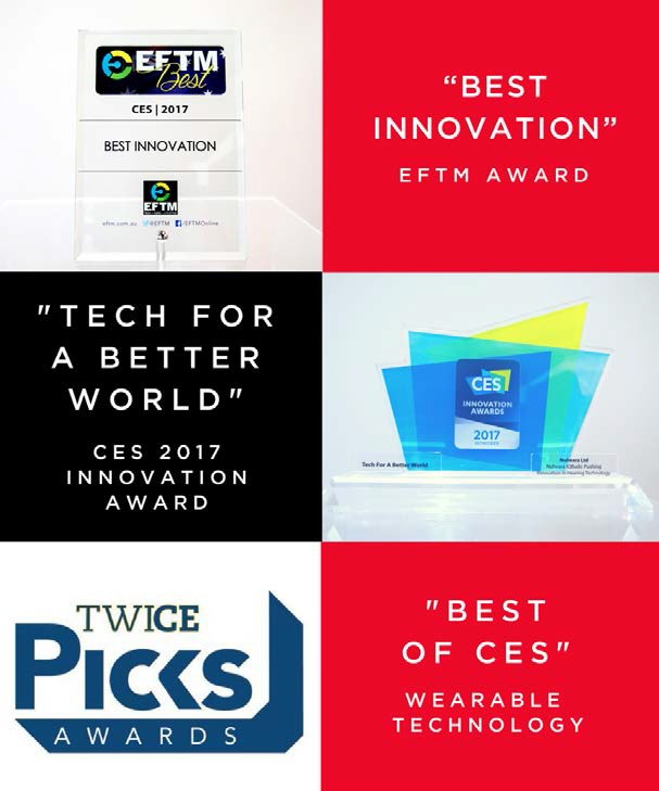 awards won by Nuheara at CES 2017