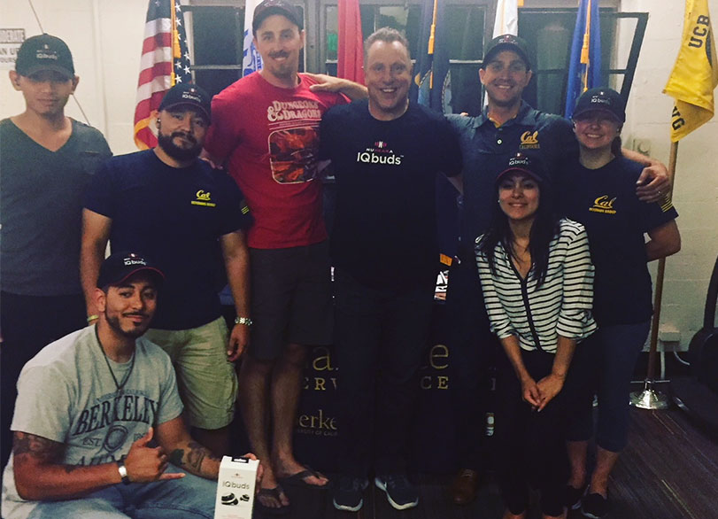 Nuheara presenting IQbuds to military veterans through UC Berkeley's Cal Veterans program.