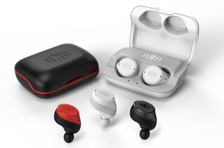 liveIQ prototypes in red, black, and white