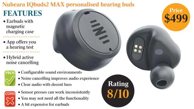 Nuheara IQbuds² MAX earbuds tailor-made for your hearing
